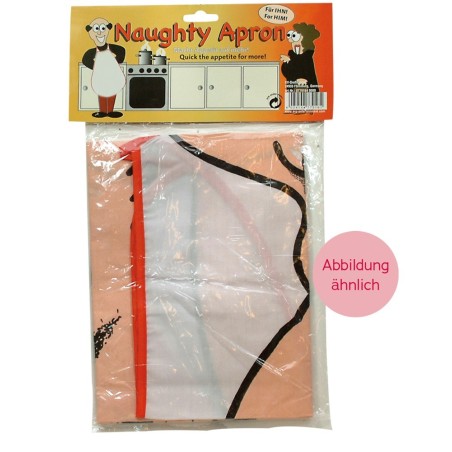 Schürze mit Comicprint eines nackten Mannes