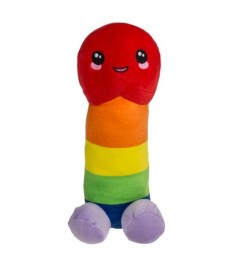 Plüsch-Penis „Regenbogen“ mit Plüsch-Hoden