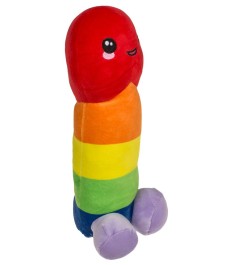 Plüsch-Penis „Regenbogen“ mit Plüsch-Hoden