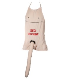 Schürze „Sex Machine“ mit 52 cm langem Plüsch-Penis