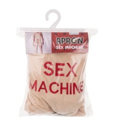 Schürze „Sex Machine“ mit 52 cm langem Plüsch-Penis