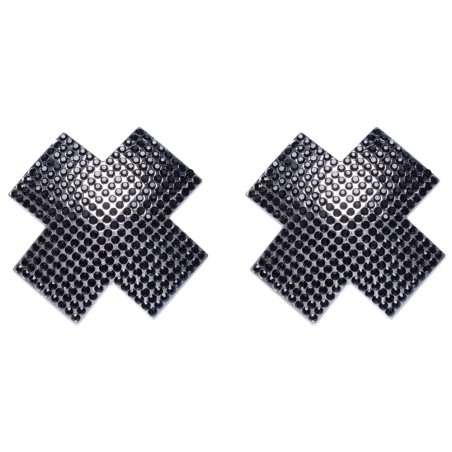 Nippelsticker „Cross“ mit schillernden Schmucksteinchen