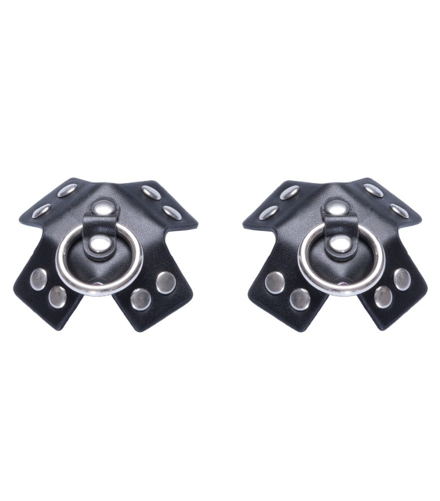 Nippelsticker „SM“ aus Lederimitat