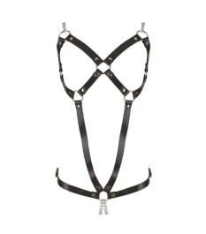 Harness aus Leder mit Metallketten im Schritt