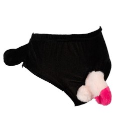 Gag-Slip mit beweglichem Plüsch-Penis