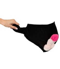 Gag-Slip mit beweglichem Plüsch-Penis