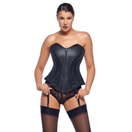 Korsett aus Leder (Lammnappa) mit abnehmbaren Strapsen