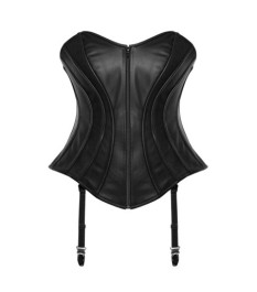 Korsett aus Leder (Lammnappa) mit abnehmbaren Strapsen