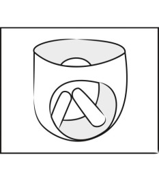 String aus Leder mit 2 Innen-Dildos aus Latex