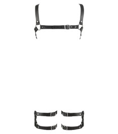Harness aus Leder mit abnehmbaren Beinfesseln