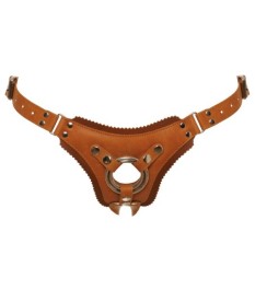 Umschnall-Jock „Strap-on“ aus Leder im Naturlook