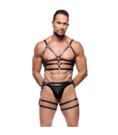 Brust-Harness plus Hüft-Harness aus Leder