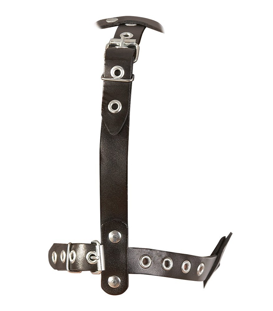Harness aus Leder mit abnehmbaren Beinfesseln