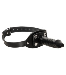 Knebel aus Latex mit abnehmbarem Außen-Dildo