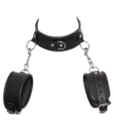 Corsage aus weichem Leder (Lamm) mit Strapsen