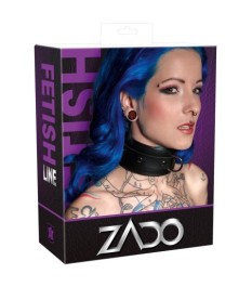 Halsfessel aus Leder, leicht gepolstert, verstellbar