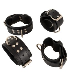 Bettfessel-Set mit Hand- und Fußfesseln aus Leder