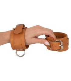 Handfesseln aus Leder im Naturlook