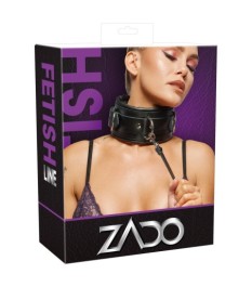 Leder-Halsfessel mit Leder-Leine