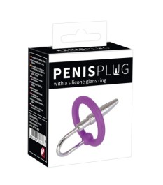 Analplug, lila mit Schmuckstein