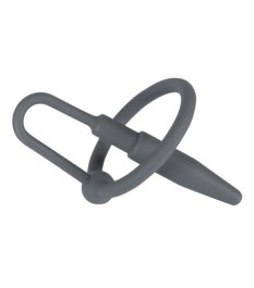 Analplug, lila mit Schmuckstein