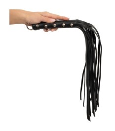 Halsfessel aus Leder und 3 Metallketten