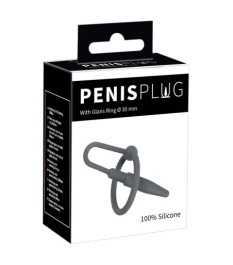 „Penisplug With Glans Ring“ mit Eichelring, komplett aus Silikon