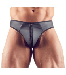 String mit strassverziertem Reißverschluss