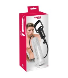 Penispumpe mit Zweifinger-Pumpgriff, Messskala und Noppen-Sleeve