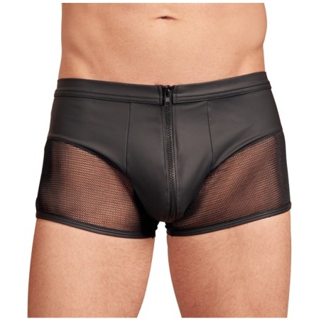 Pants im trendigen Mattlook mit Netz-Einsätzen