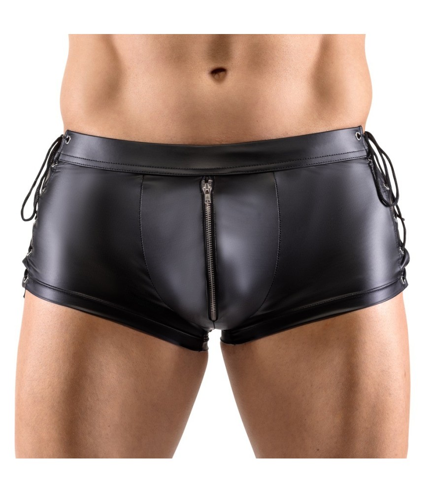 Pants mit Seiten-Schnürungen und unterlegtem Reißverschluss vorne