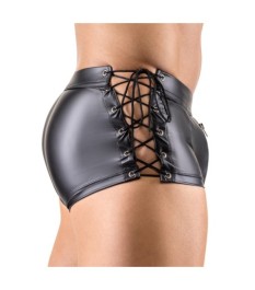 Pants mit Seiten-Schnürungen und unterlegtem Reißverschluss vorne