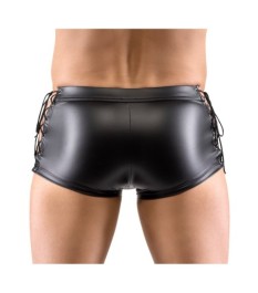 Pants mit Seiten-Schnürungen und unterlegtem Reißverschluss vorne