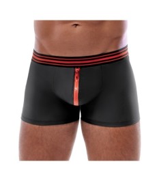 Pants im Mattlook mit auffälligem roten Reißverschluss