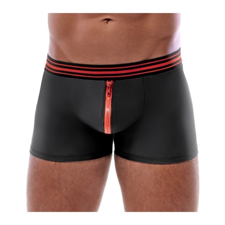 Pants im Mattlook mit auffälligem roten Reißverschluss