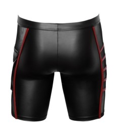 Shorts im 2-farbigen Mattlook mit Netzeinsätzen