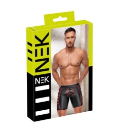 Shorts im 2-farbigen Mattlook mit Netzeinsätzen