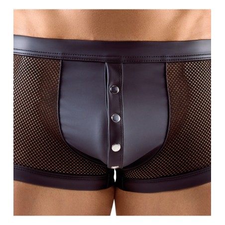 Shorts im 2-farbigen Mattlook mit Netzeinsätzen