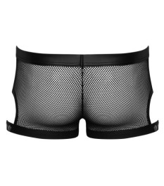 Shorts im 2-farbigen Mattlook mit Netzeinsätzen