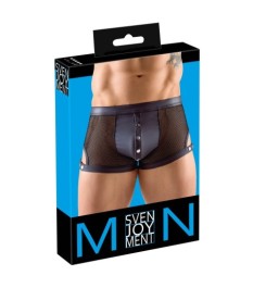 Shorts im 2-farbigen Mattlook mit Netzeinsätzen