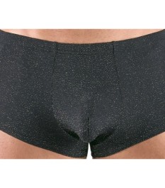 Pants aus feinem Powernet mit Leo-Samtflockprint