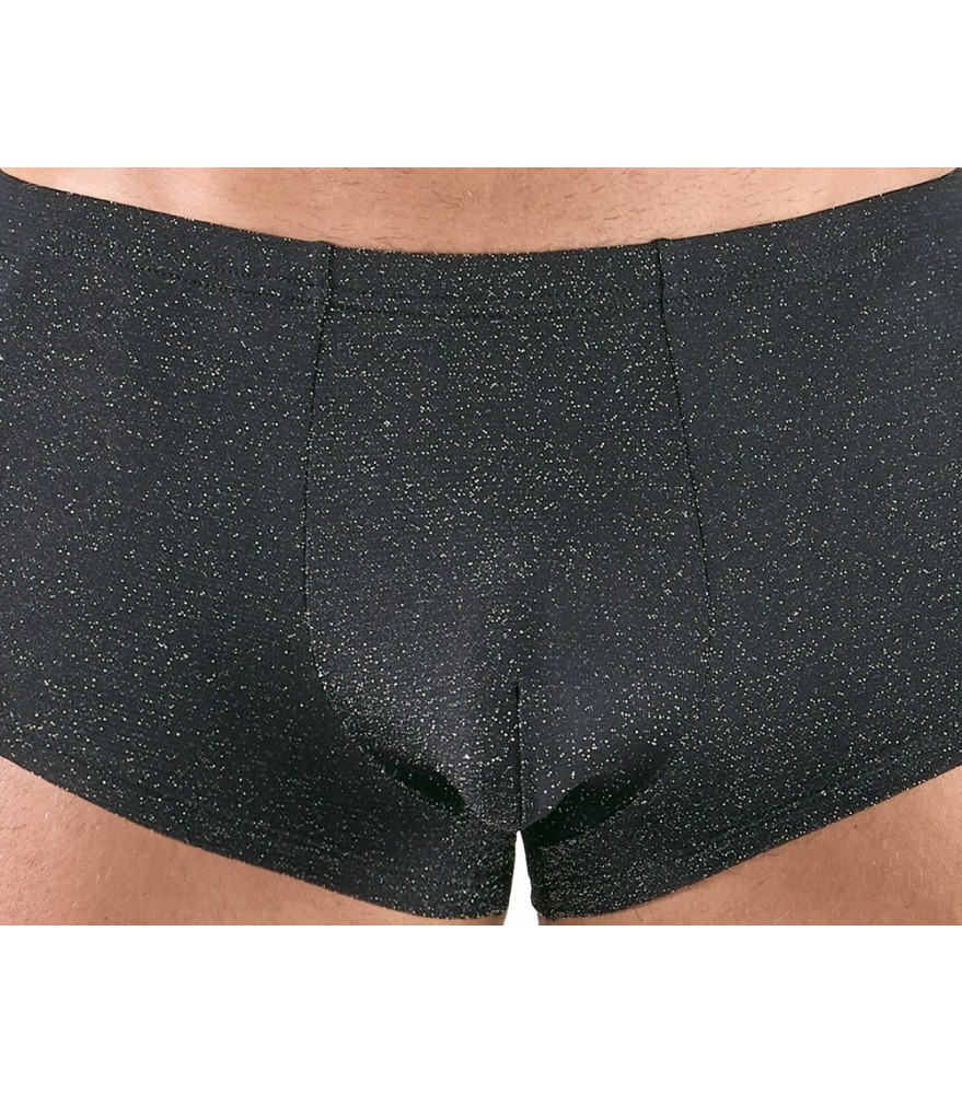 Pants aus feinem Powernet mit Leo-Samtflockprint