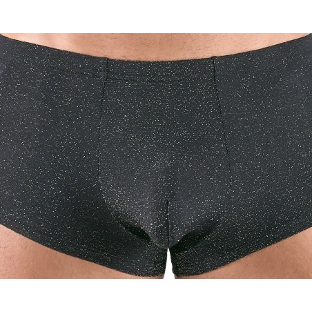 Pants aus feinem Powernet mit Leo-Samtflockprint