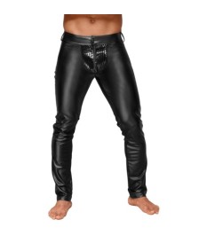 Hose „Decadence“ im Powerwetlook mit Lack-Details