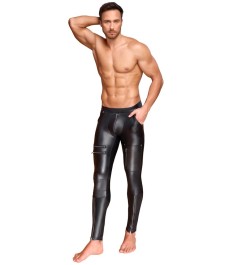 Pants im stylischen Material-Mix