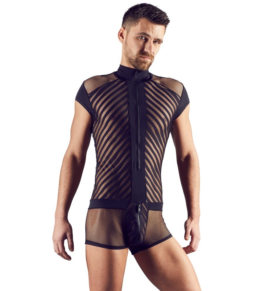 Body mit Brustharness aus Webgummibändern