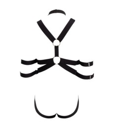 Harness mit Cockring & Hals- und Armfesseln