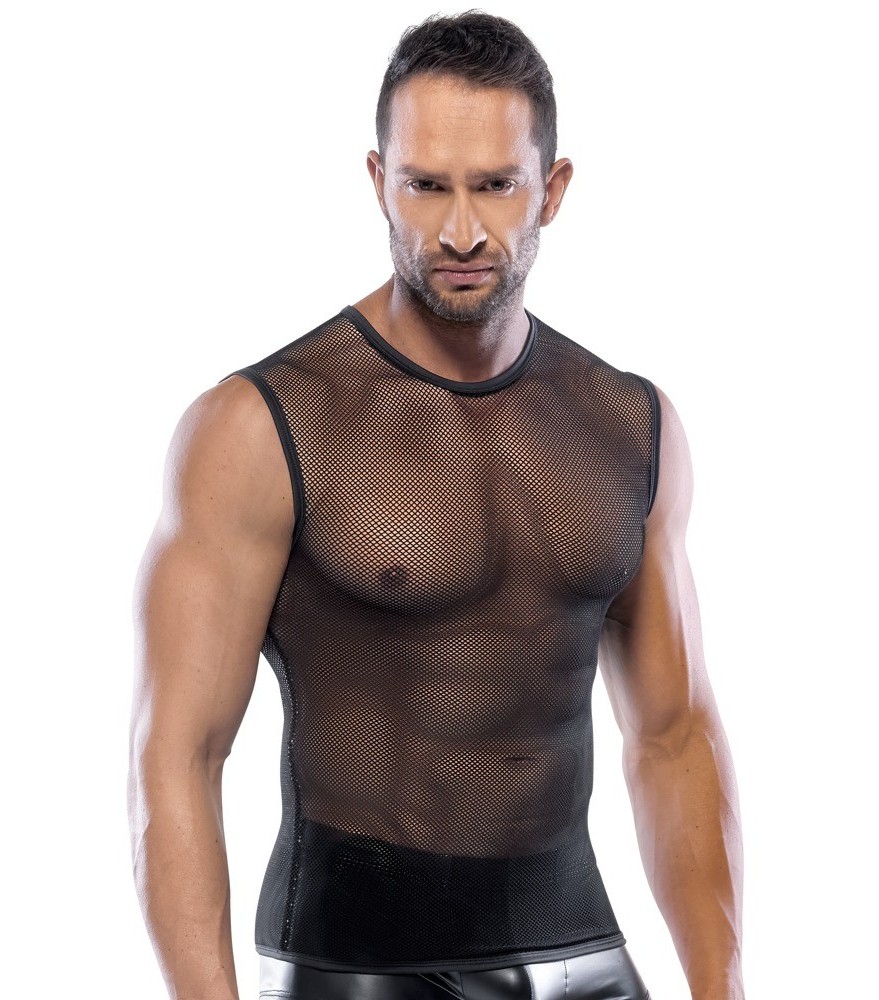 Shirt aus grobem Netz