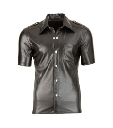 Shirt aus Lederimitat