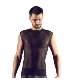 Shirt mit Einsätzen aus Powernet